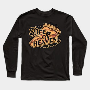 "Slice of Heaven", Retro Design Long Sleeve T-Shirt